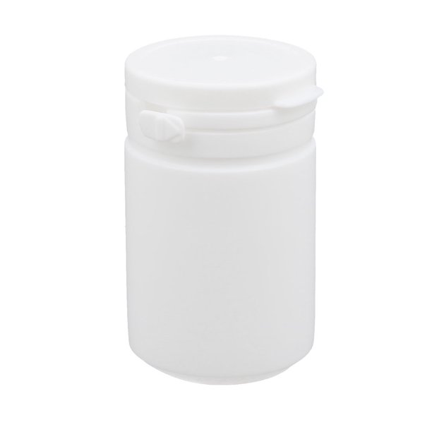 Unique Bargains 60ml Plastic White Round Solid Powder Bottle Storage