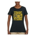 thumbnail image 2 of Straight Outta Pittsburgh Pit Fan | Fantasy Baseball Fans | Womens Sports Graphic T-Shirt, Black, X-Large, 2 of 4