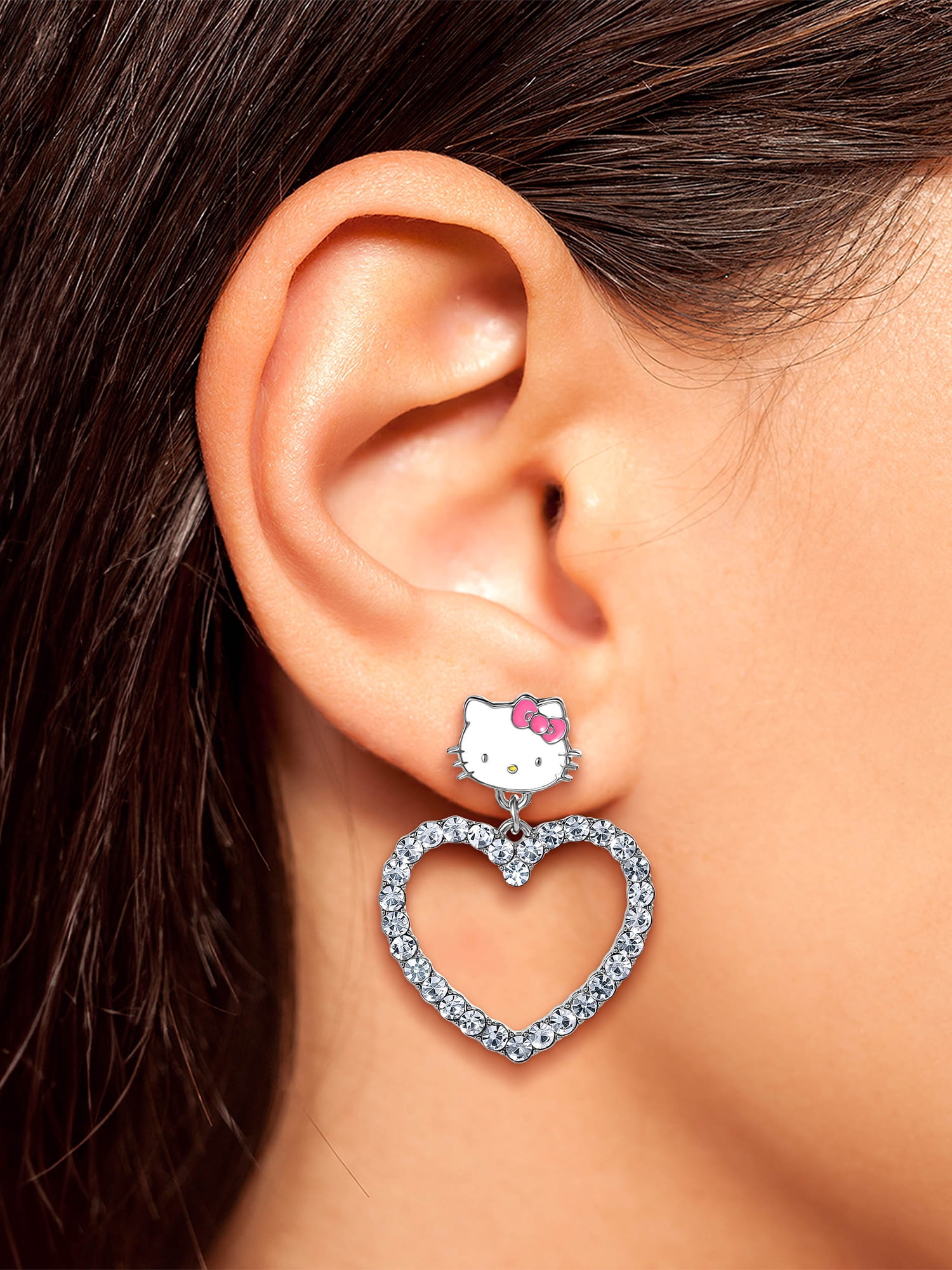 Sanrio Hello Kitty Heart Earrings