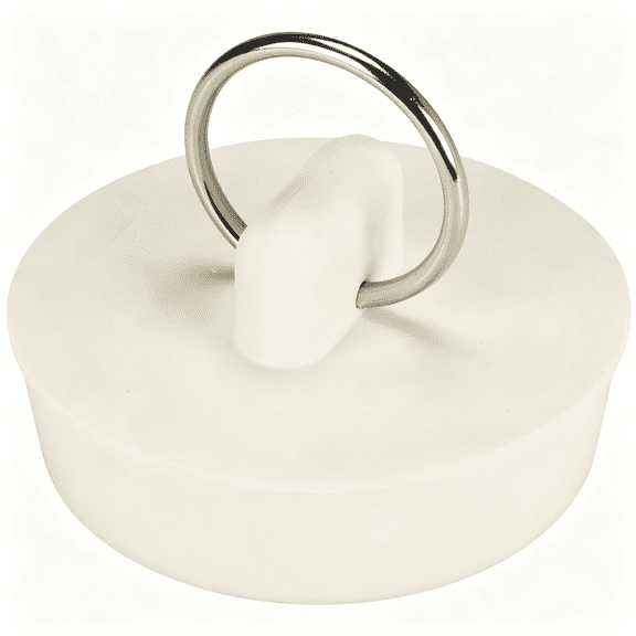 ICERUN 1-1/2 Inch Rubber Drain Stopper,White,Carded,1-1/2 Inch White Bathtub Stopper
