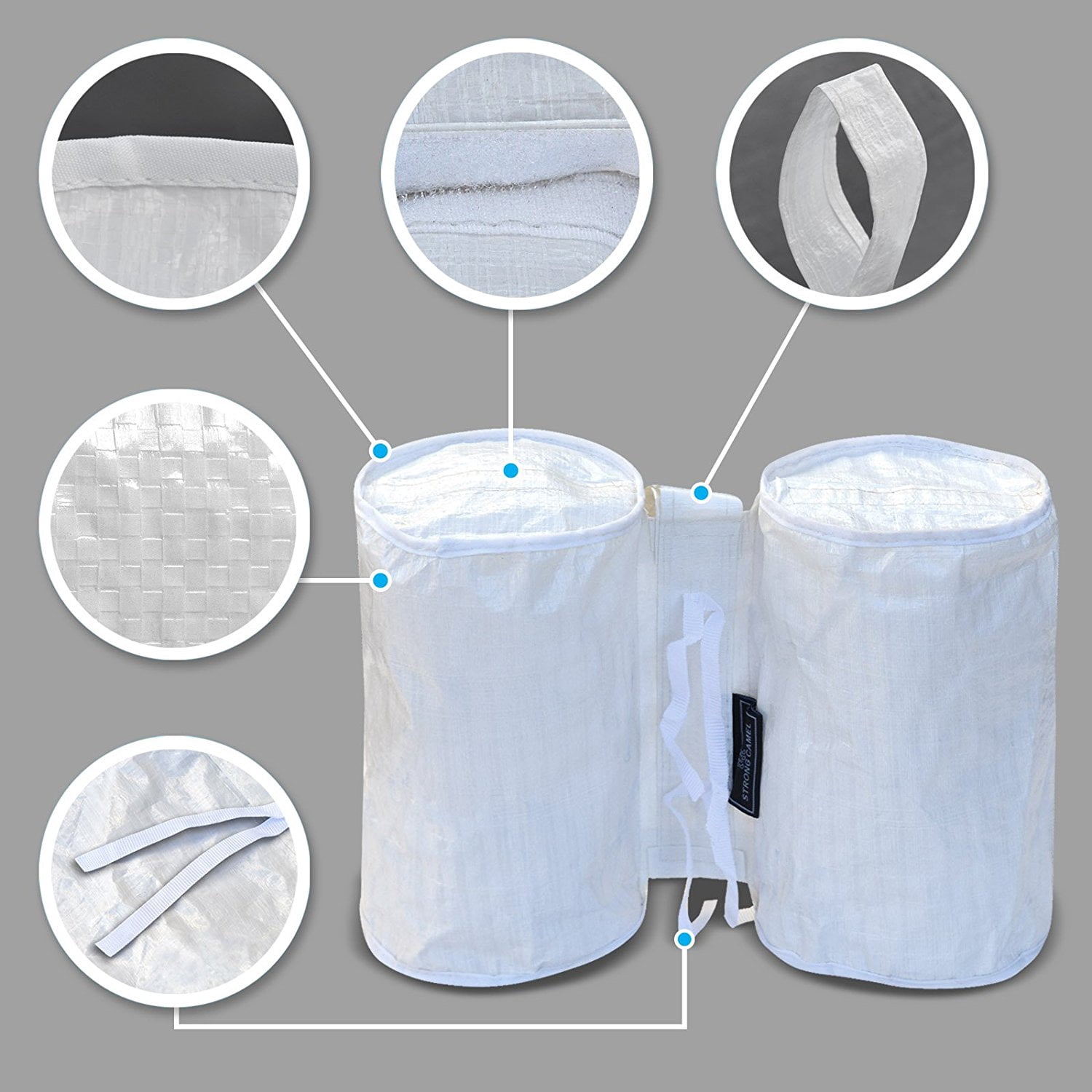 Sunrise Umbrella 22 lbs White Sand Bag Outdoor Canopy Weights (4 Count)