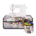 thumbnail image 2 of ZIATUBLE Wolf Sewing Machine Mat Snow Sewing Machine Pad for Table with Extra Removable Storage Pockets Lightweight Sewing Machine Mat Reduce Vibration Sewing Machine Pad Organizer, 2 of 5