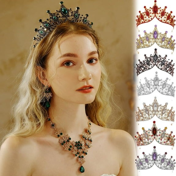 Vorkoi Tiara and Crown for Women Crystal Queen Crowns Rhinestone Princess Tiaras for Girl Bride Wedding Hair Accessories for Bridal Birthday Party Prom Halloween Cos-play Costume Christmas