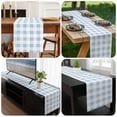 thumbnail image 6 of Blue Checkered Table Runner 72 Inches Long, Blue White Buffalo Plaid Kitchen Coffee Dining Table Decoration for Home Party Birthday Wedding Home Decor 16x72 Inches, 6 of 8
