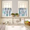 thumbnail image 2 of Coastal Kitchen Curtains and Valances Set Summer Beach Blue Teal Coral Kitchen Window Curtains Tier and Valance Curtain Set for Bedroom Living Room 54x18 & 27x36x2, 3 Panel, 2 of 2