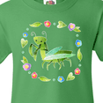 thumbnail image 4 of Inktastic Praying Mantis with Flowers and Leaves Youth T-Shirt, 4 of 5