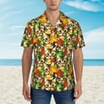 thumbnail image 2 of Fuzoiu Kittens With Maple Leaves Print Hawaiian Shirt for Men, Summer Beach Casual Short Sleeve Button Down Shirts, Men’s Beach Summer Shirts with Pocket,XX-Large, 2 of 7