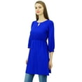 thumbnail image 4 of Phagun Women Tunic Top Short Kurti Elastic Waist Indian Ethnic Blouse, 4 of 7