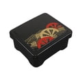 thumbnail image 4 of Contenedor de almuerzo de contenedor de Donburi con caja de almacenamiento reutilizable de tapa Caja de bento de almuerzo japonés para el trabajo en patrón de rueda, 4 of 8