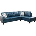 thumbnail image 2 of Isabella 97" Wide 2 Pieces Faux Leather Right Facing Sofa Set, 2 of 2