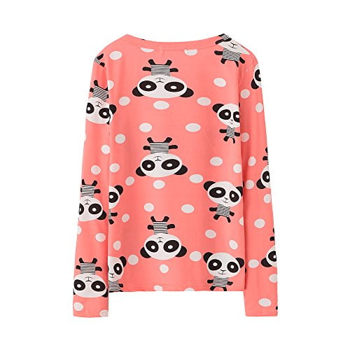 MyFav Children Girl Pajama Long Sleeve Sleepwear Cute Big-Eye Panda Nightclothes