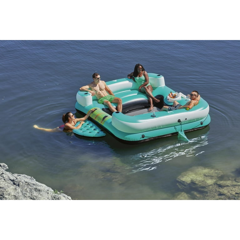 6 Person Inflatable Island Mattress Swimming Pool Paddle Fishing Drift Boat  With Lounger For Water Sports Parties From Danny2014, $384.97