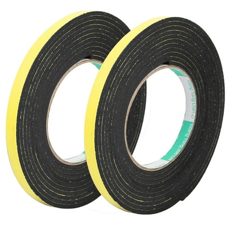 2pcs 10mm x 3mm Single Sided Self Adhesive Shockproof Sponge Foam Tape 4M Length