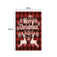 thumbnail image 4 of Flmtop Christmas Banner Polyester Double-sided Red Plaid Christmas Flag for Home, 4 of 11