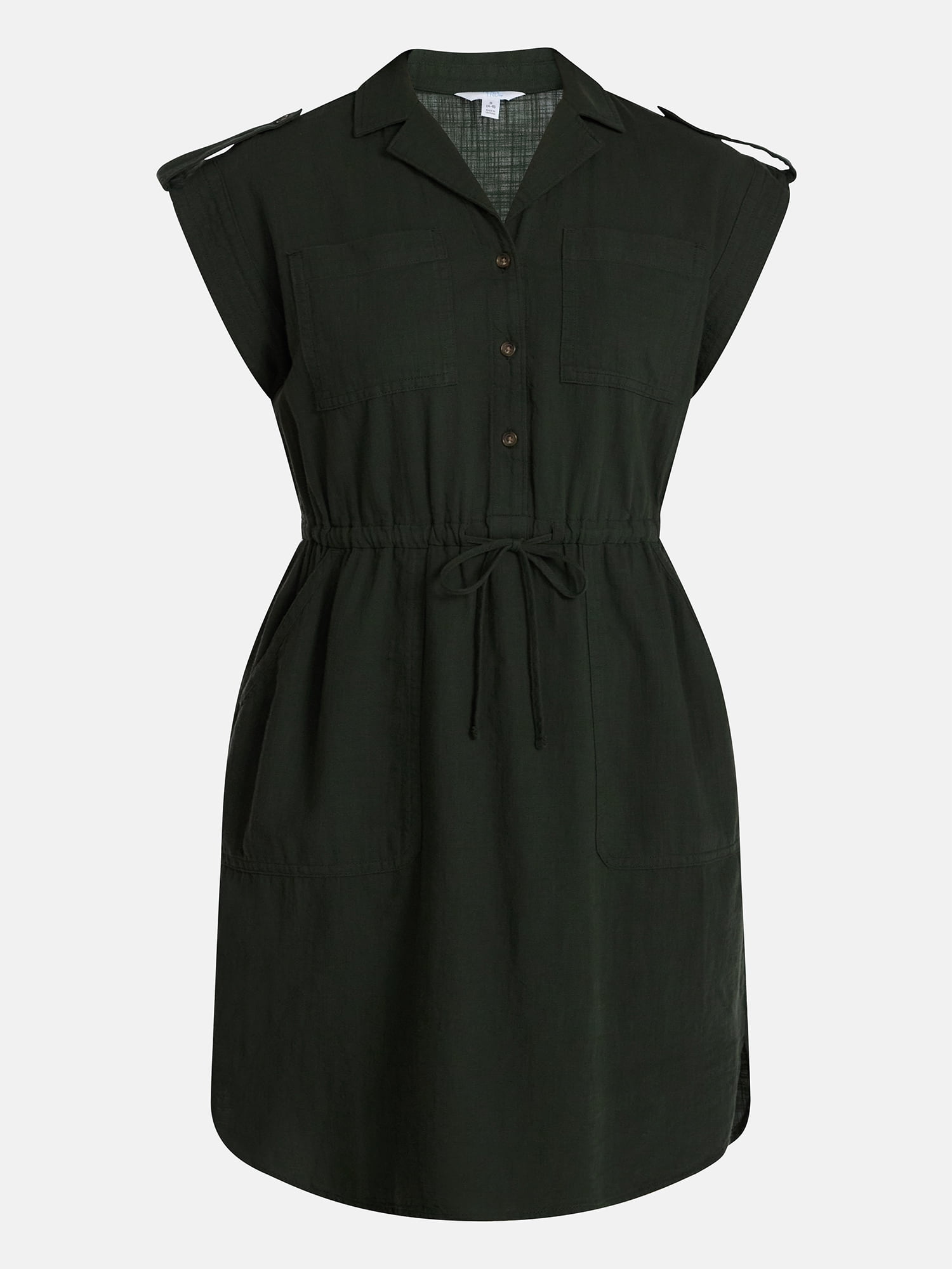 Time and Tru Women's Utility Shirtdress, Sizes XS-XXXL