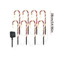 thumbnail image 3 of Solar Christmas Decorations Lights,Outdoor Set of 8 Solar Candy Cane Lights Pathway String Lights with Stars,Waterproof LED Garden Stakes Christmas Decor Gifts for Lawn Yard,Solar Candy Cane Lights, 3 of 6