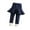 Navy, variant on FAIWAD Girls Fleece Lined Leggings with Skirt Winter Thick Warm Stretchy Tights Kids Ruffle Pantskirt
