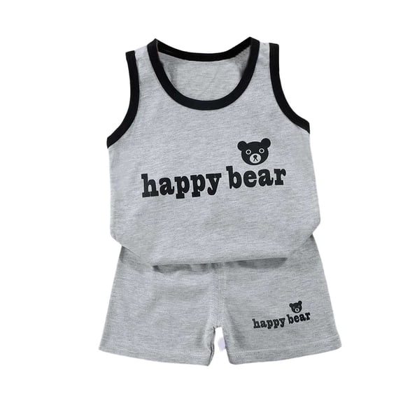 Faraee Toddler Clothes for Boy Girl Baby Summer Two Piece Outfits 3 6 12 18 24 Months 2T 3T 4T 5T Sleeveless Tank Top Quick-Dry Shorts Set (3-4 Years,Blue)