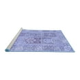 thumbnail image 2 of Ahgly Company Machine Washable Indoor Round Persian Blue Traditional Area Rugs, 3' Round, 2 of 4