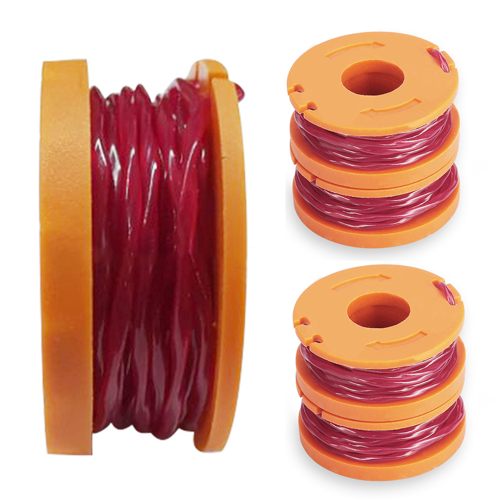 Visland 6PCS Trimmer Spool Line for Worx WA0010,Edger Spool Weed Wacker Spool Replacement Parts,Trimmer Line Refills 0.065 inch for Electric String Trimmer - image 3 of 8