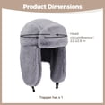 thumbnail image 4 of Gorro cálido de soldado ruso, gorro de esquí de invierno de trampero para mujeres y hombres, resistente al viento, gorro de cazador de trampero con pelo para piloto de invierno al aire libre, 4 of 6
