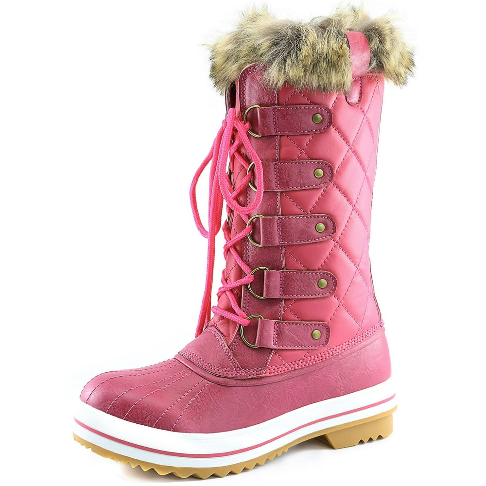 DailyShoes DailyShoes Alaska 03 Quilted Faux Fur Winter Boot Snow