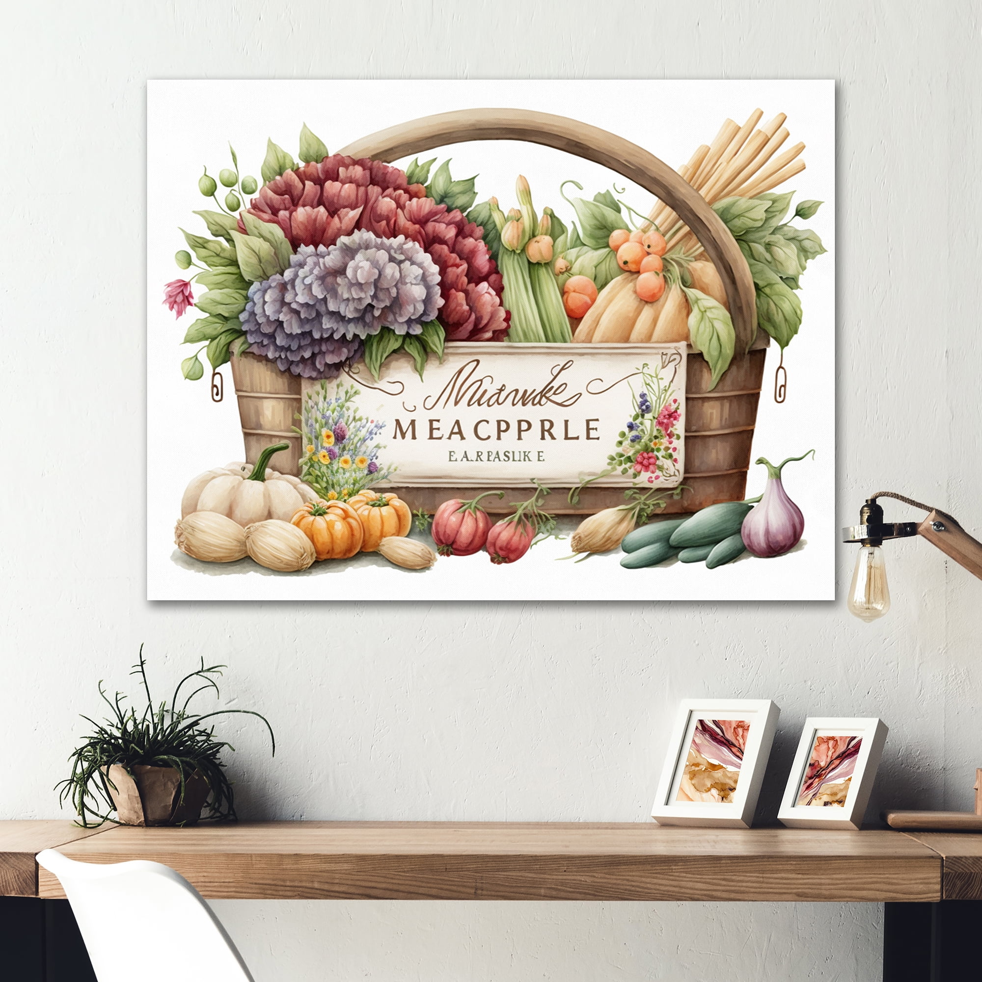Designart Fruit In Basket I Canvas Wall Art