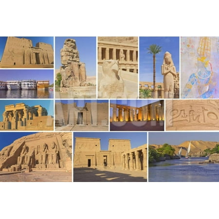 Travel to Egyptian Temples Print Wall Art By