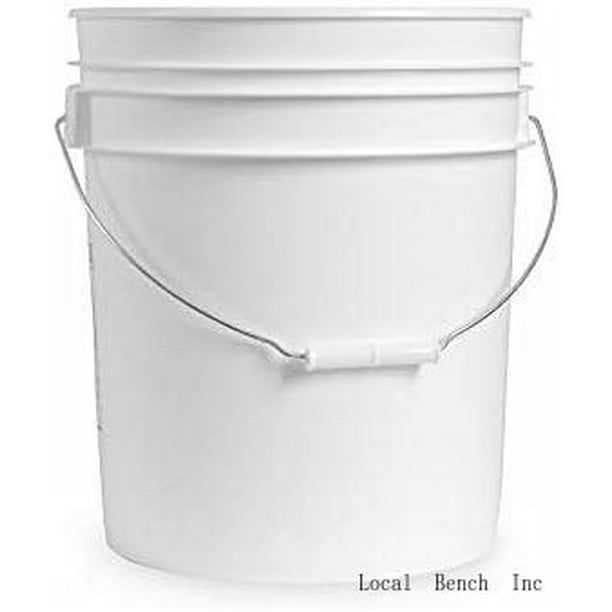 5 gallon white plastic bucket (pack of 1, white) made in the