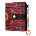 thumbnail image 2 of Small Wallet For Women Bifold Leather Pocket Coin Credit Card Holder With RFID Blocking Traditional Uzbek-style Patterns, 2 of 6
