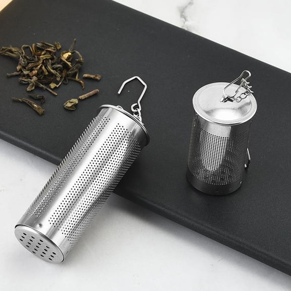 OFFIGAM 4-Pack Portable Stainless Steel Tea Leaf Strainers with Fine Mesh Filters for Brewing Loose Leaf Tea Perfectly