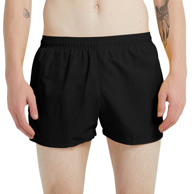 Aayomet Swimming Trunks for Men Solid Color Quick Drying Pant Plus Size Lace Up Seaside Holiday Shorts Beach Pants (Black, M)