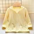 thumbnail image 4 of Girls Sun Jacket UPF50+ Long Sleeve Zip Up Hoodie Coat Fishing Hiking UV-Protection Light Cropped Outwear (2-3 Years, Yellow #A), 4 of 8