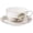 Cup and Saucer Set, variant on STPgoods White Birch Grove Bone China Mug 12.8 fl oz (380 ml) Coffee and Tea Mug for Latte Cocoa Chocolate