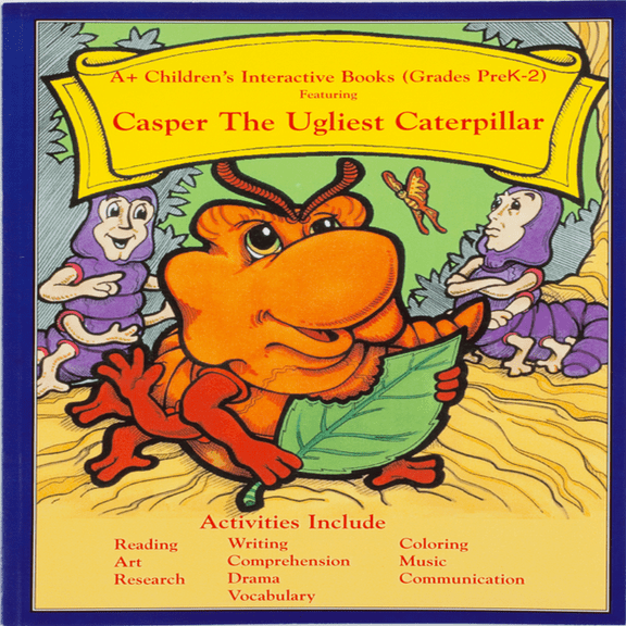 Casper The Ugliest Caterpillar Grades PreK-2-Reading Story and Activity Book-Perfect Bind Paperback Children's Book.