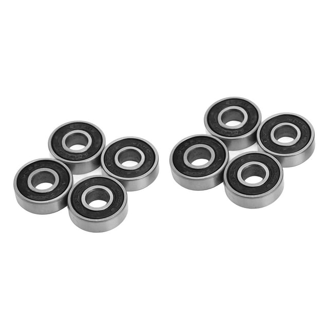 Roulements de Planche à Roulettes ABEC 9, 608RS Roulement à Billes Acier au Carbone Haute Précision Résistance à la Corrosion pour Patins à Roulettes Rouge, Noir