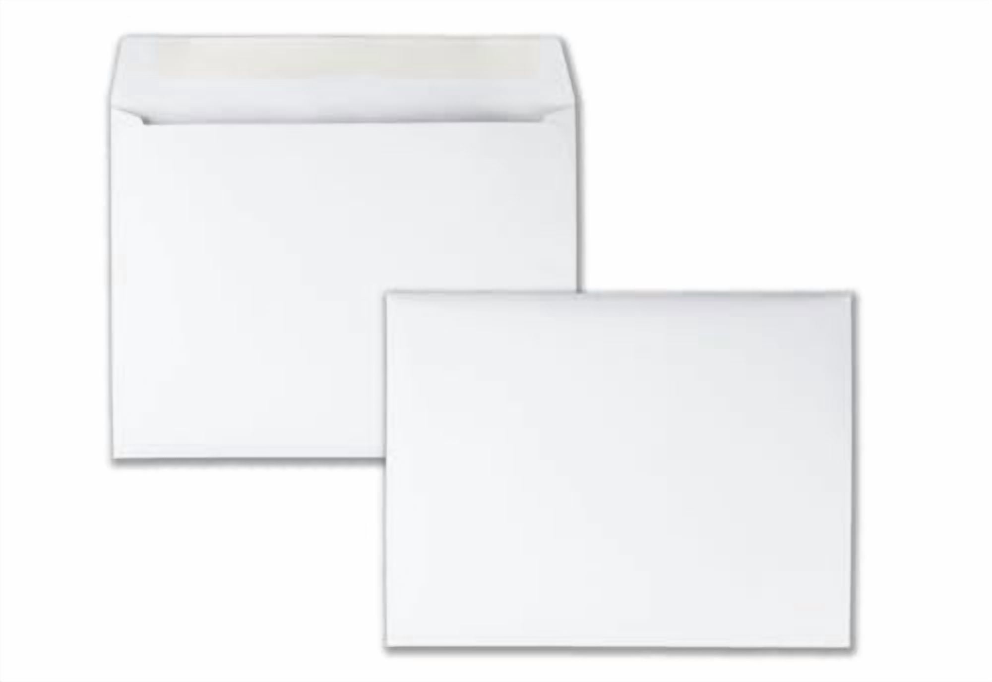 Quality Park Open Side Booklet Envelopes - Booklet - 1by2 - 12"W x 9" L- 28 lb - Gummed - Paper - White