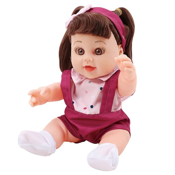 Cute Baby Doll Playsets With Movable Arms & Legs Simulation Sounds Kids Toy