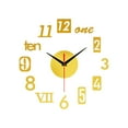 thumbnail image 2 of Kiplyki Frameless DIY Wall Mute Clock 3D Mirror Surface Sticker Home Office Decor, 2 of 5