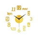 thumbnail image 2 of Reloj de pared DIY Mudo con espejo adhesivo, decoración para el hogar y la oficina, sin marco, 50x50cm, dorado, 2 of 5