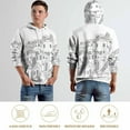 thumbnail image 5 of POBUDS Hoodie, Regular Fit Sporty Pullover Hooded Sweatshirt for Men Women Cinque Terre Italy Town M, 5 of 6