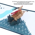 thumbnail image 1 of 2pcs Christmas Greeting Card 3D Reindeer Handcraft 2pcs Paper Carving Party Paper Carving Pop-up Congratulation Gift Card Handcraft for Christmas Party Birthday, 1 of 9