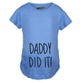 thumbnail image 1 of T-shirt de Maternité « Daddy Did It » Drôle Annonce de Grossesse Révélation de Sexe (Bleu Pâle Chiné) - L, 1 of 3