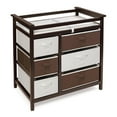 Badger Basket Modern Baby Changing Table with Six Baskets Espresso