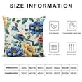 thumbnail image 5 of Shiartex Blue and White Floral Pillow Covers, Spring Hydrangea Hibiscus Flower Throw Pillow Covers Outdoor Decorative Pillow Case for Couch Bed Sofa Cushion Home Decor 22x22in, 5 of 5