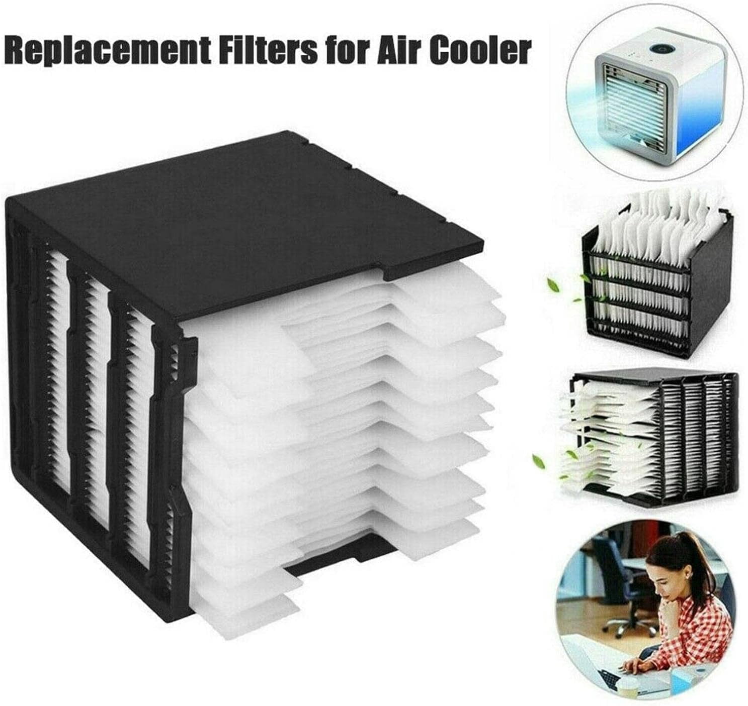 Mini air cooler filter replacement, air replacement filters for Arctics cooler, mini air cooler filter replacement, durable replacement filter paper for Arctic USB air cooler filter