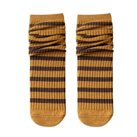 

Women Striped Socks Mid Tube Autumn And Qinter All Long Tube Pure Cotton Pile Socks