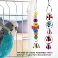 thumbnail image 3 of Colorido Metal de Madera para Mascotas, Columpio para Pájaros, Campanas de Juguete, Jaula para Loros, Columpio Colgante, Juguetes para Mascotas, Pájaros, Ejercio, Juego, Madera,, 3 of 7