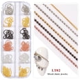 thumbnail image 1 of Fiudx Cadena para Decoración de Uñas, Juego de 12 Cadenas Metálicas Decorativas, Pegatinas de Aleación Versátiles para Uñas, Diseño Único Diy, Decoración para El Cuerpo Del Teléfono, Accesorio Modern, 1 of 2