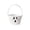 A002- Blush Ghost White, variant on Halloween Trick Or Treat Basket, Pumpkin Trick Or Treat Bucket, Cotton Rope Woven Storage Basket, Basket with Handle, Orange Jack-O-Lantern Halloween Pumpkin Design Storage Tote,